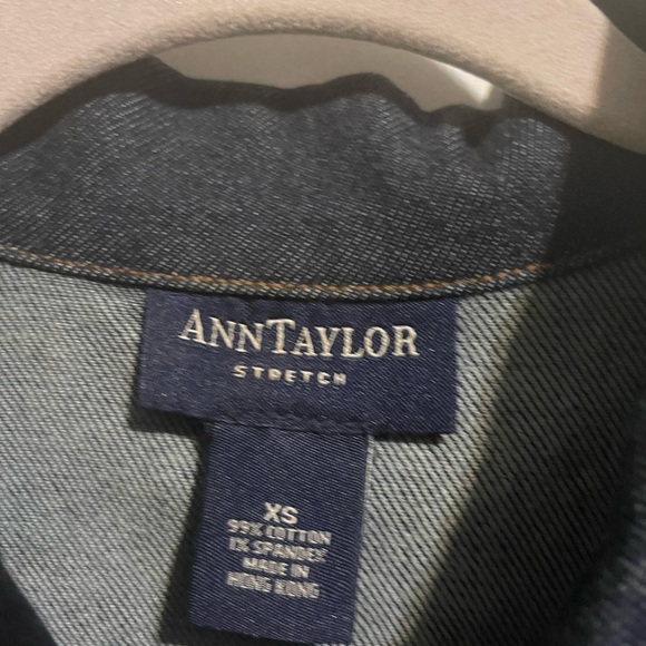 Ann Taylor Black Jean Jacket Classic Style - Picture 4 of 4